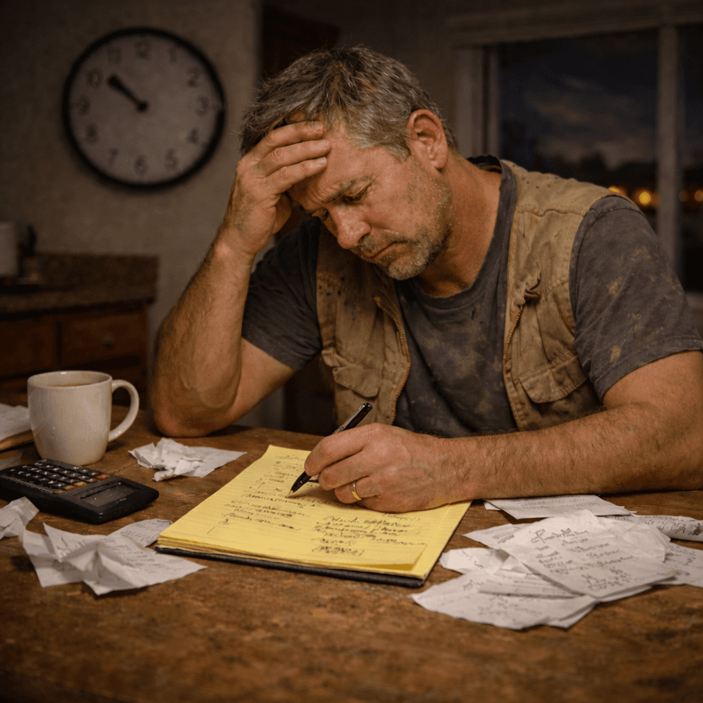 Messy handwritten notes